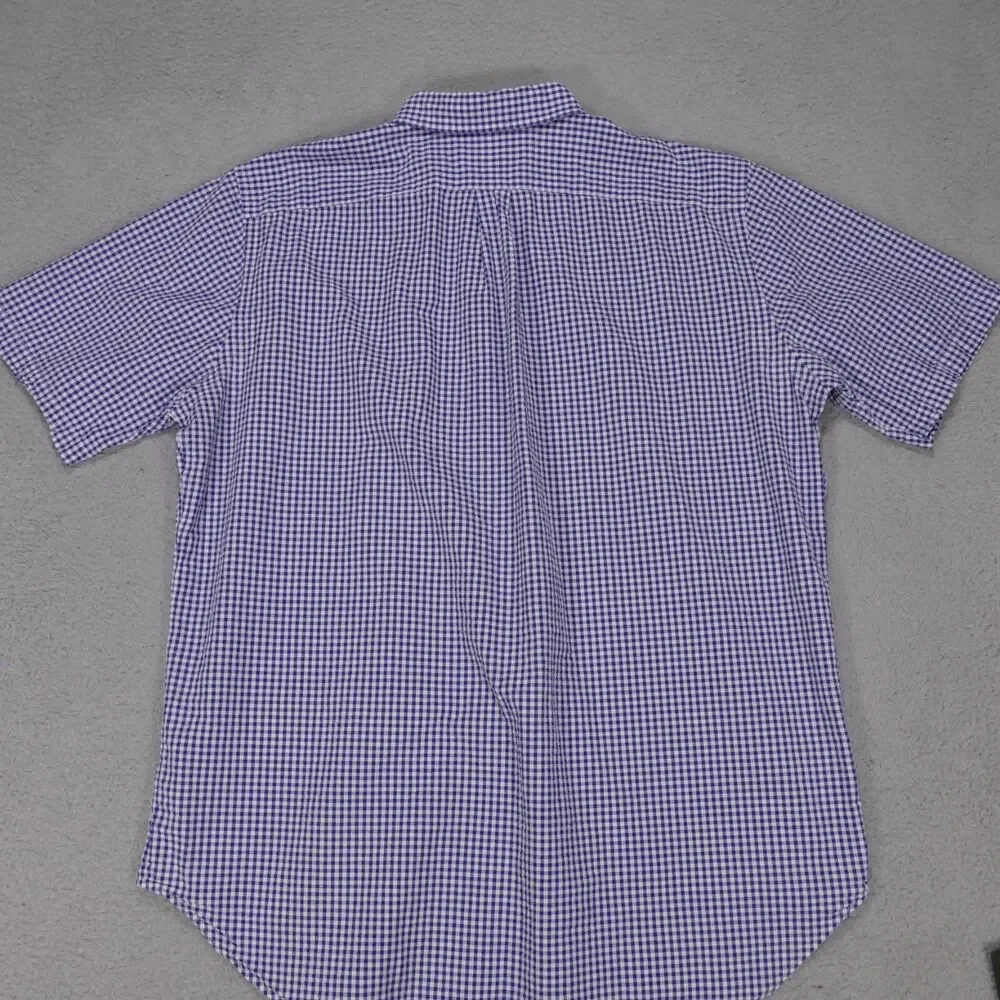 Polo Ralph Lauren Seersucker Button Down Shirt Mens XLT Blue Check